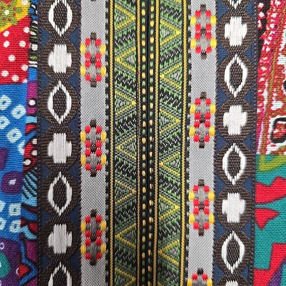 Zanzea Womens Open Front Blazer Sz XL Ethnic, Patchwork Print, Boho, Art To Wear - Picture 9 of 11